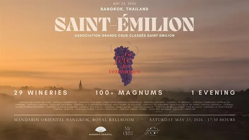 The Grape Harvest Festival: Dinner Wine Pairing - Mandarin Oriental Bangkok