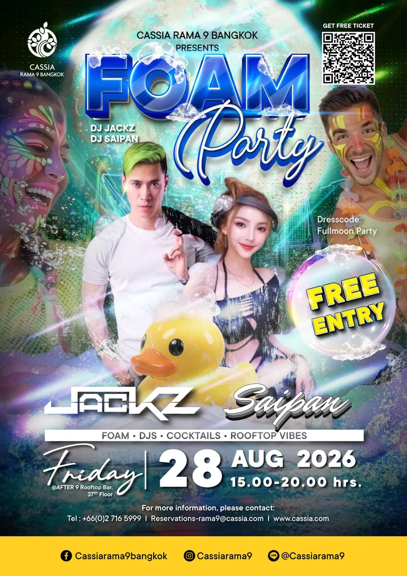 Full Moon Sky High Foam Party @ Cassia Rama 9 Bangkok