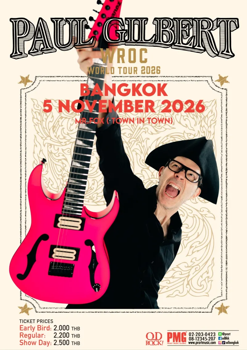Paul Gilbert WROC World Tour - Live In Bangkok 2026