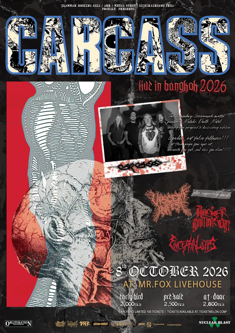 Carcass Live in Bangkok 2026